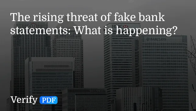A fake bank statement passes a quick read