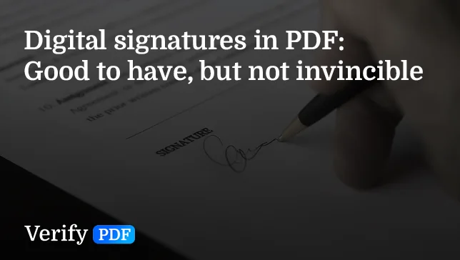 A digital signature is not proof of truth