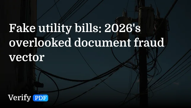 Fake utility bills are the overlooked vector