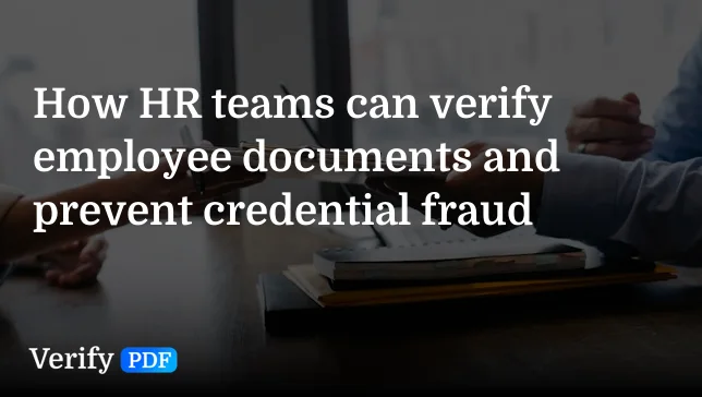 Credential fraud enters at five hiring stages