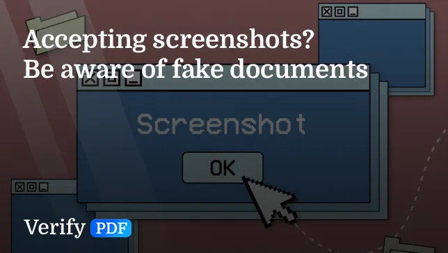 Screenshots cannot be forensically verified