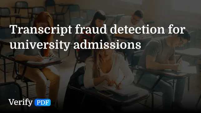 Transcript fraud detection for university admissions