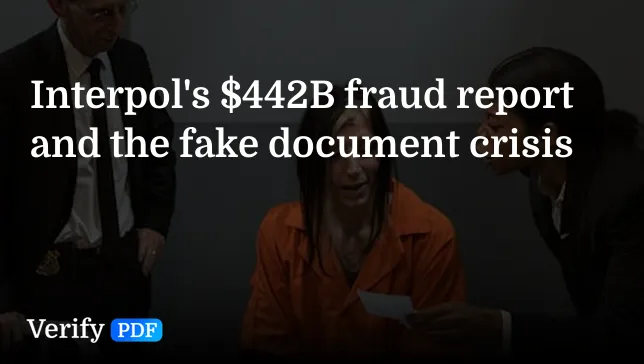 Interpol's $442B fraud report and the fake document crisis